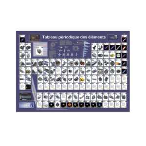 Póster del Tabla Periódica de los Elementos en Tamaño A1 Francés para Entusiastas de la Química - Product Image 1