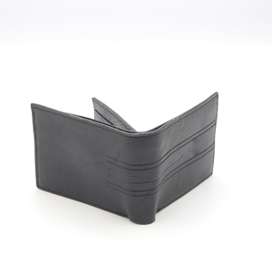 Portefeuille de haute qualité pour homme, fabriqué à la main, en cuir véritable à motif rayé, portefeuille court en cuir de vache fou - Product Image 6