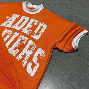 เสื้อยืดครอปของผู้ชายเสื้อโอเวอร์ไซส์ผ้าฝ้าย100% 230gsm โลโก้ออกแบบได้ตามต้องการเสื้อยืดโบซี่โอเวอร์ไซส์ทรงหลวมโอเวอร์ไซส์ - Product Image 5