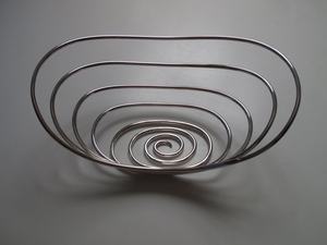 Pear Shape Freestanding <b>Metal</b> Fruit Basket Fruit Holder With Nonslip Pads And Balanced <b>Weight</b> For Stability All Counter Surfaces - Product Image 3