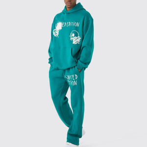 Conjunto de sudadera con capucha y pantalones de chándal de lana de alta calidad para hombre de invierno al por mayor 2025 - Product Image 1