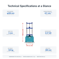 Agitateur de tamis automatique YX-ZS, protection IP65, analyseur de granulométrie de laboratoire, triphasé 380V 0.37kW, équipement de test
