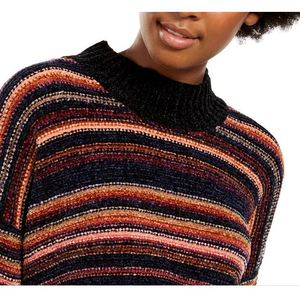 Maglione alla Moda in Ciniglia con Collo Alto e Fiocco Frontale per Ragazze Hippie Rose, Traspirante, Sottile, Beige, Taglia Grande per Autunno/Inverno - Product Image 2