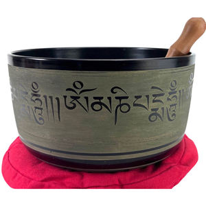 Cuenco de Canto de meditación redondo de aluminio y Metal de nuevo diseño para yoga y oración religiosa Pintura de precio económico - Product Image 5