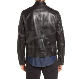 Veste d'hiver moderne avec intérieur doux et confortable pour hommes élégants, veste en cuir, mode quotidienne - Product Image 3