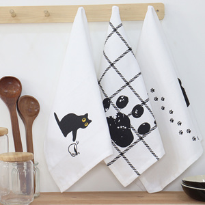 Toallas de cocina de algodón reutilizables 100%, toallas absorbentes para platos y toallas de mano de lino multiusos de 16x28 pulgadas - Product Image 1