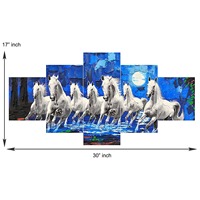 Grand ensemble décoratif de 5 peintures murales en MDF imprimées numériquement pour la maison, le bureau, l'hôtel et le salon.