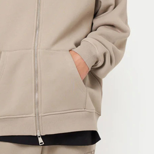 2025 hombres cómodos hombros caídos peso pesado gris ácido lavado con capucha 470 Gsm invierno venta al por mayor OEM con logotipo personalizado - Product Image 6