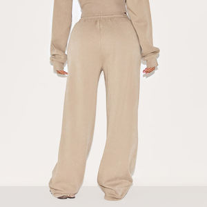 Pantalon décontracté long pour femme, taille haute, coupe ample, en tissu éponge, style hip-hop, respirant, avec cordon de serrage et imprimé - Product Image 3