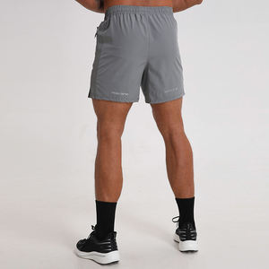 Short pour homme personnalisé, léger, à séchage rapide, à taille élastique et à cordon de serrage, en polyester uni, taille américaine, bas actif évacuant l'humidité - Product Image 3