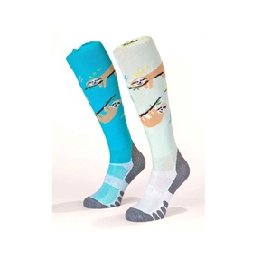 Chaussettes d'équitation Chaussettes imprimées de créateur Chaussettes d'équitation imprimées personnalisées en gros Bottes longues d'impression de mode Chaussettes d'équitation avec logo personnalisé - Product Image 2