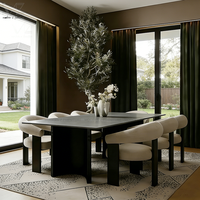 Ensemble Table et Chaises de Salle à Manger Z Moderne Nordique en Velours de Luxe, pour Hôtel, Mariage, Événement, Banquet, Restaurant et Maison