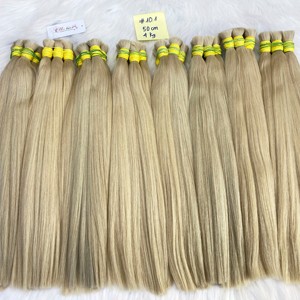 Extensiones de cabello humano virgen vietnamita al por mayor Mic Hair Company 100g pelo rubio liso largo a granel - Product Image 1