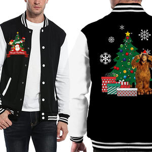 Venta al por mayor personalizado elegante deportes Letterman béisbol Varsity chaqueta de manga larga de lona último diseño calidad 3XL Navidad Varsity - Product Image 6