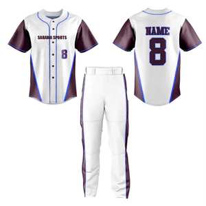 Uniformes de Béisbol Personalizados con Nombre, Número y Logotipo, Uniformes Suaves de Fábrica al por Mayor, Tela Cómoda y Transpirable - Product Image 1