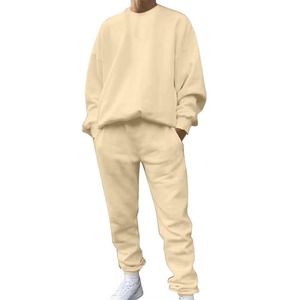 Wholesale Custom Logo <b>Men</b> Regular Fit Eco-Friendly Quick Dry Breathable Winter <b>Pullover</b> Tracksuit Sweat Suit Set Jogging Custom - Product Image 1