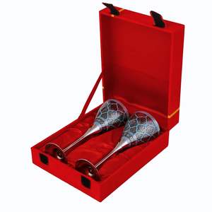 Verre à vin durable Superfine de qualité luxueuse fabriqué à la main Logo personnalisable pour les cadeaux d'entreprise servant des boissons gravées - Product Image 2