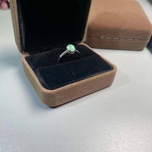 Handmade Natural <b>Opal</b> Fine <b>Silver</b> Vintage Engagement Cocktail <b>Ring</b> with Prong Setting and Clear Gemstone From Indian Seller - Product Image 2