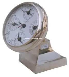 Wohnzimmer Mantel Tisch oder Schreibtisch Uhr Farm house Decor Distressed Silber optik Silent Clock-Office Uhr Batterie betrieben