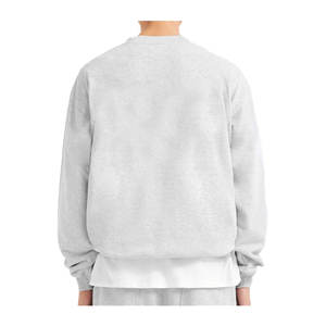 Sweat-shirt coupe décontractée pour homme avec logo personnalisé épaules tombantes Streetwear Look lourd 100 coton à manches longues - Product Image 3