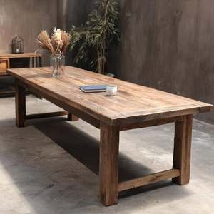KALATRI Eco-Friendly Square <b>Rustic</b> Modern Hand Carved Solid <b>Wood</b> 6-Seater <b>Dining</b> <b>Table</b> Chandigarh Assembly Required School Hotel - Product Image 3