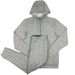 Sudadera con capucha de diseño personalizado de alta calidad Real 100% algodón de peso pesado Zip up algodón de moda polar 2 piezas Sudadera con capucha chándal para Hombres Nuevo - Product Image 2