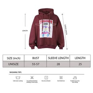 เสื้อฮู้ดผู้หญิงเสื้อสเวตเตอร์แบบสวมหัวพิมพ์ลายนูนออกแบบไหล่ตกโลโก้ได้ตามต้องการสไตล์สตรีทแวร์ใส่ได้ทั้งชายและหญิง - Product Image 6