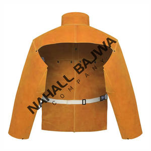 Personnaliser veste de soudage en cuir de vache fendu pour hommes, veste de soudeur, veste en cuir de soudage. - Product Image 5