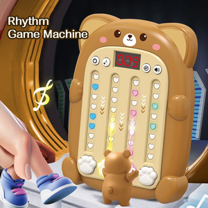 Vente en gros de jeux d'entraînement à la réaction portables Machine à jeux électroniques Rhythm <span class=keywords><strong>Master</strong></span> <span class=keywords><strong>Jeu</strong></span> à poussée rapide avec lumière musicale - Product Image 2