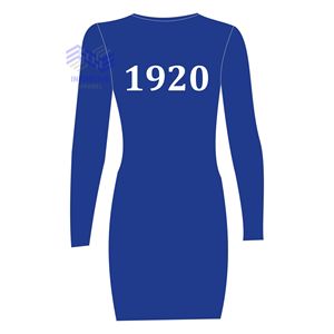 Abito Vintage Casual a Maniche Lunghe in Cotone 100% per <span class=keywords><strong>Donne</strong></span>, Stile Zeta Phi Beta Sorority, Lunghezza al Ginocchio - Product Image 2