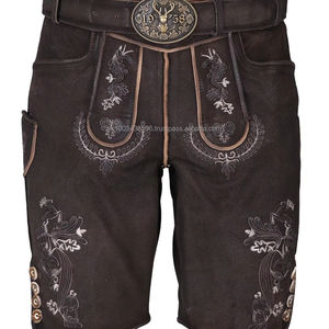 Lederhosen de gamuza de cabra bávaro Trachten alemán de alta calidad - Product Image 1