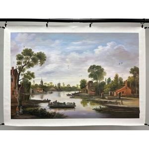 Peintures à l'huile peintes à la main sur toile de 36x24 pouces, art 100% original - Product Image 4