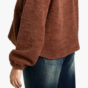 Service OEM de haute qualité pour les acheteurs en gros, prix avantageux, fermeture éclair sur le devant, matière sherpa pour une chaleur réglable, vêtements décontractés avec logo - Product Image 6