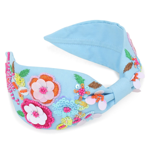 ที่คาดผมแฟชั่นหลากสี งานแฮนด์เมด สำหรับผู้หญิงและเด็ก  ปักลายประดับลูกปัด - Product Image 2