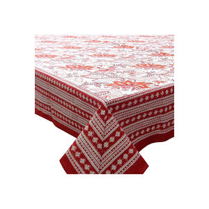 Mantel de mesa de alta calidad, bloque de mano personalizado, impreso, artesanía atemporal, manteles de algodón puro a la venta a bajo precio - Product Image 1