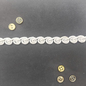 Dentelle spirale de luxe 100 % polyester blanc, écologique, largeur 1,1 cm, pour robes, cadeaux et décoration intérieure - Product Image 1