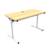 Bureau convertible VersaDesk Basic blanc/érable, hauteur réglable, surface de qualité commerciale, pliable, extensible, contemporain
