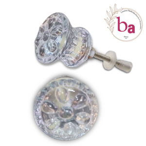 Victoria Emerald Crystal Glass Flowers Bouton Tiroir Poignée d'armoire Poignées de meubles et poignée de traction [CRK 115] - Product Image 1