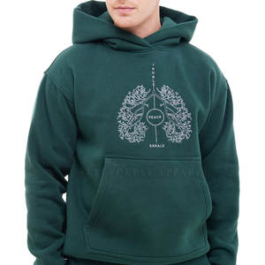 Survêtements à capuche 100 % coton sur mesure, style unique, couleur unie, broderie, respirants, séchage rapide, taille élastique, hiver - Product Image 5