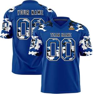 Camisetas de fútbol americano de diseño personalizado con parche de nombre de equipo Costura de calidad profesional OEM Entrega rápida - Product Image 1