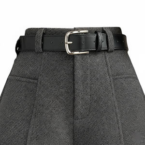 Shorts de Cintura Alta para Mujer, de Lino/Algodón, Transpirables, con Cintura Elástica, Volantes y Lazos, Corte en A, Pierna Ancha, Casuales de Invierno, Elegantes - Product Image 4