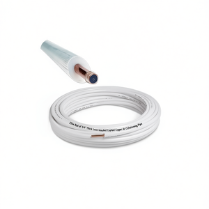 Rouleau de 25 m de tuyau de climatisation en cuivre isolé et recouvert de 1 mm d'épaisseur (1/4 po) - Product Image 2