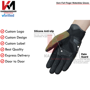 Guantes de Protección para Motocicleta con Protección de Nudillos de Fibra de Carbono, Malla Transpirable, Antideslizantes, Dedos Completos - Product Image 5