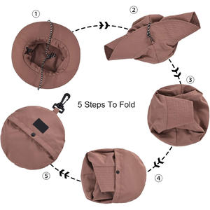 Chapeaux seau personnalisés avec broderie par impression de logo Protection solaire d'été en plein air Streetwear décontracté Fourniture OEM - Product Image 4