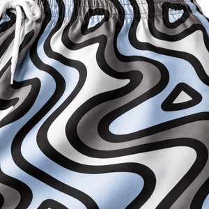 Pantalones Cortos Personalizados para Hombre con Estampado Abstracto, Estilo Urbano, de Playa, Secado Rápido, Casuales de Verano, con Cordón Ajustable, Sublimación, OEM, ODM - Product Image 5