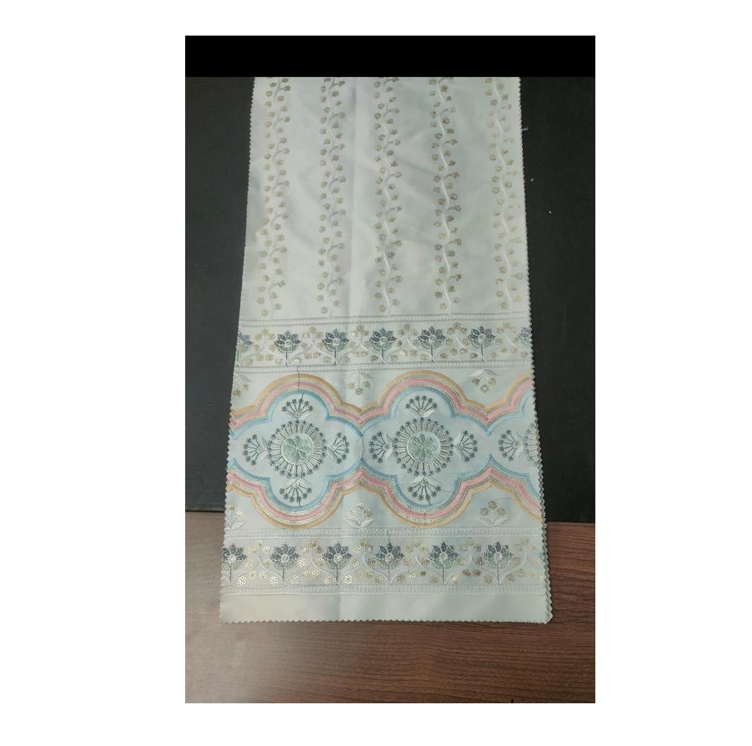 Maruti Sai Designer Satin Knitted Fabric (Anti-Static Dobby Style) 120 GSM Medium Weight Home Textiles Wedding Wear Party
