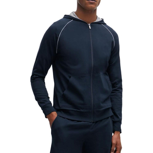 เสื้อฮู้ดแนวสตรีทของผู้ชายผ้าฝ้าย100% มีซิปสวมใส่สบายเหมาะสำหรับฤดูหนาว - Product Image 2