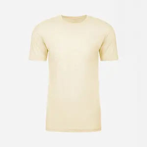 Natuurlijke Unisex Heren T-Shirt Ademend Klassiek Suède Gladde Touch Triblend Unisex Shirt