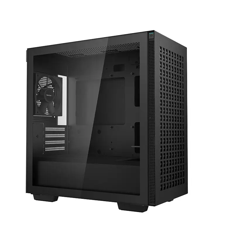 DEEPCOOL MagicCube CH370 PC-Hülle - MATX-Unterstützung, 360 mm AIO-Flüssigkeitskühlung, versteckter Headset-Hak magnetische Seitenteil, 8 Lüfterhalterungen