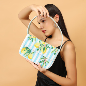 Borsa estiva da donna Look italiano | Design ispirato | Borsa di tendenza ricamata a mano artigianale - Product Image 2